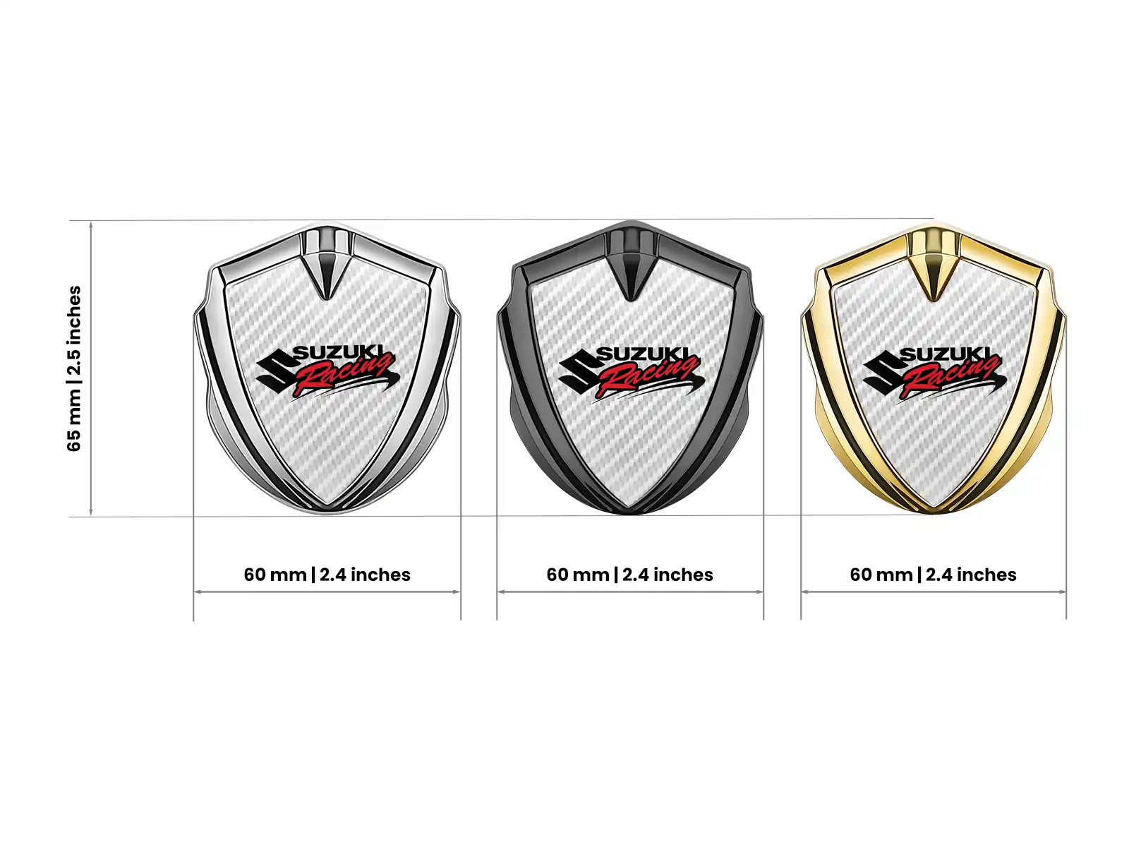 Suzuki Metal Domed Emblem Customizable Force Style
